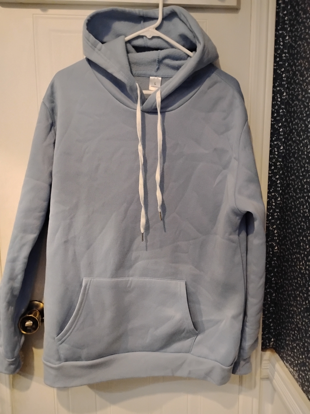 Light Blue Men's Pullover Hoodie Sweatshirt